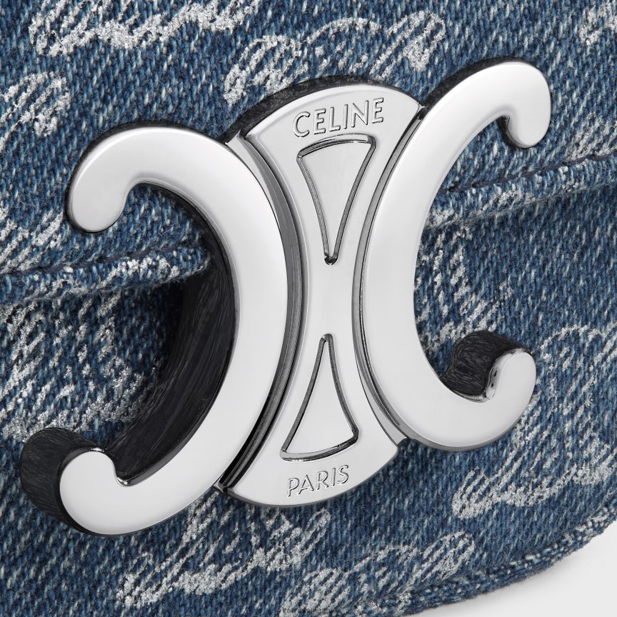 kiegészítők CELINE mini farmerlánc claude, mindenhol triumfával farmer/ezüst nők J6P488334