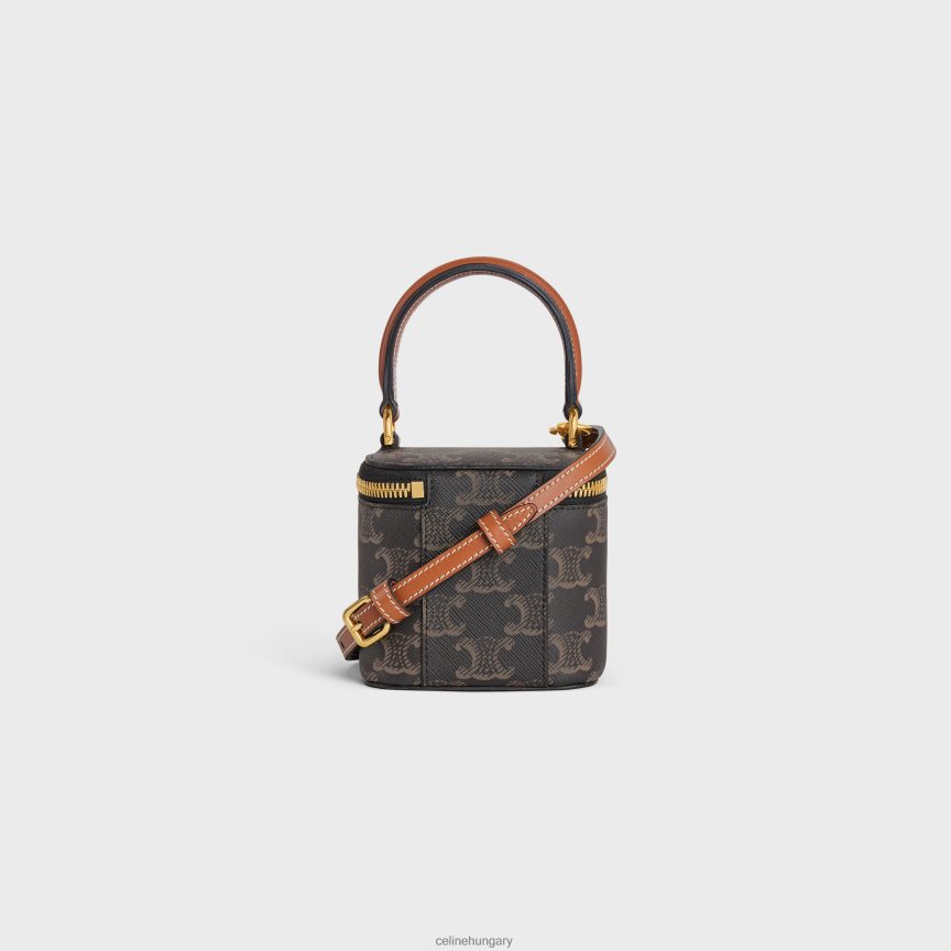 kiegészítők CELINE mini kozmetikai tok triumph vászonból és borjúbőrből Cser nők J6P488390