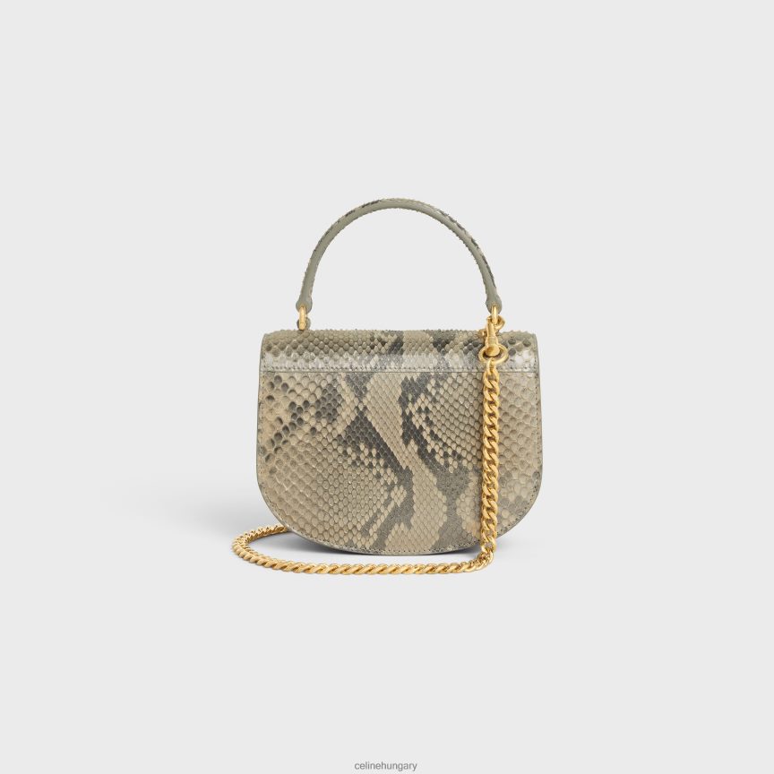 kiegészítők CELINE mini lánc besace clea laminált pythonban természetes nők J6P488313