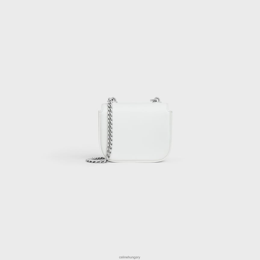 kiegészítők CELINE mini lánc claude fényes borjúbőrből blanc de blanc nők J6P488310
