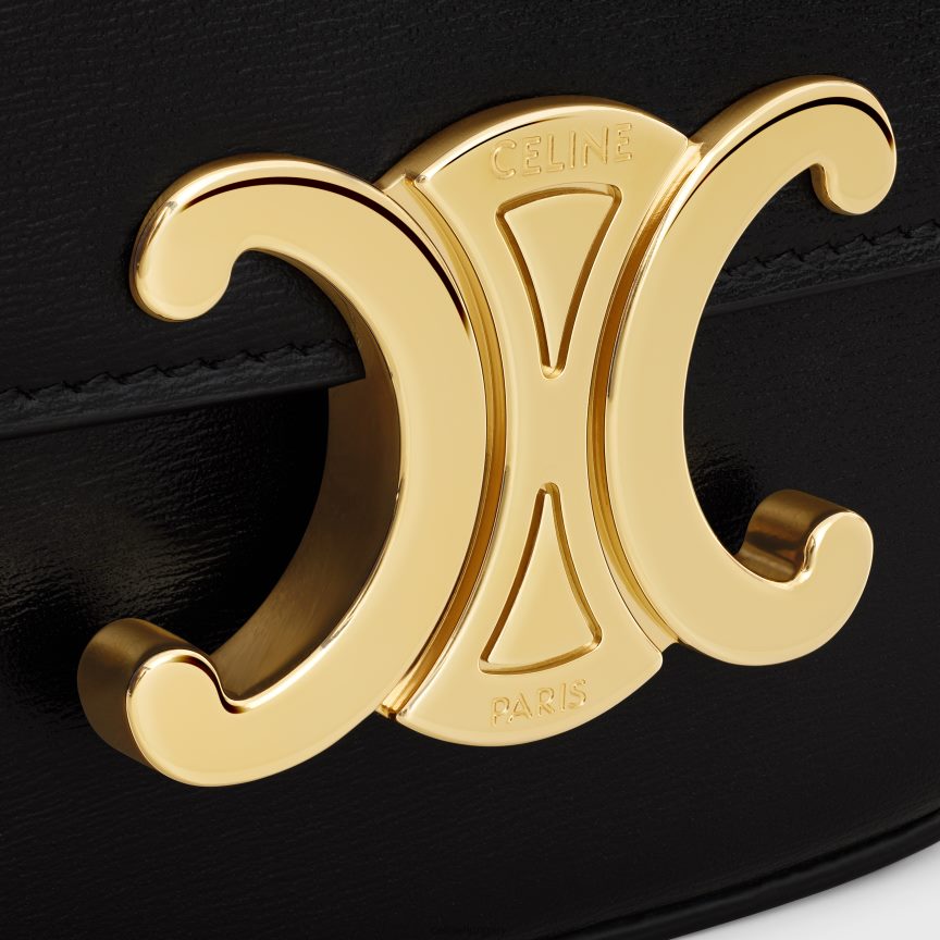 kiegészítők CELINE mini lánc claude fényes borjúbőrből fekete nők J6P488332