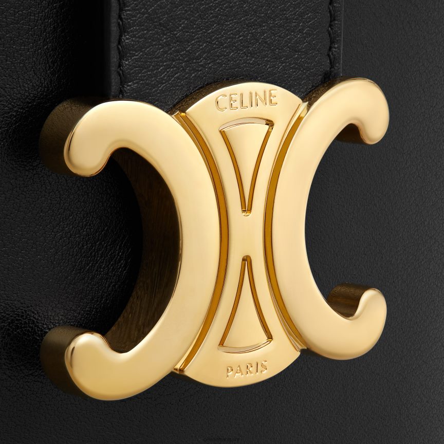 kiegészítők CELINE mini vödör triomphe sima borjúbőrből fekete nők J6P488338
