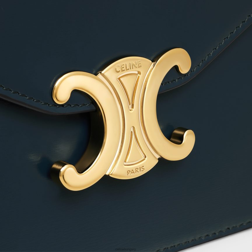 kiegészítők CELINE pénztárca láncon margó fényes borjúbőrből sötétkék nők J6P488314