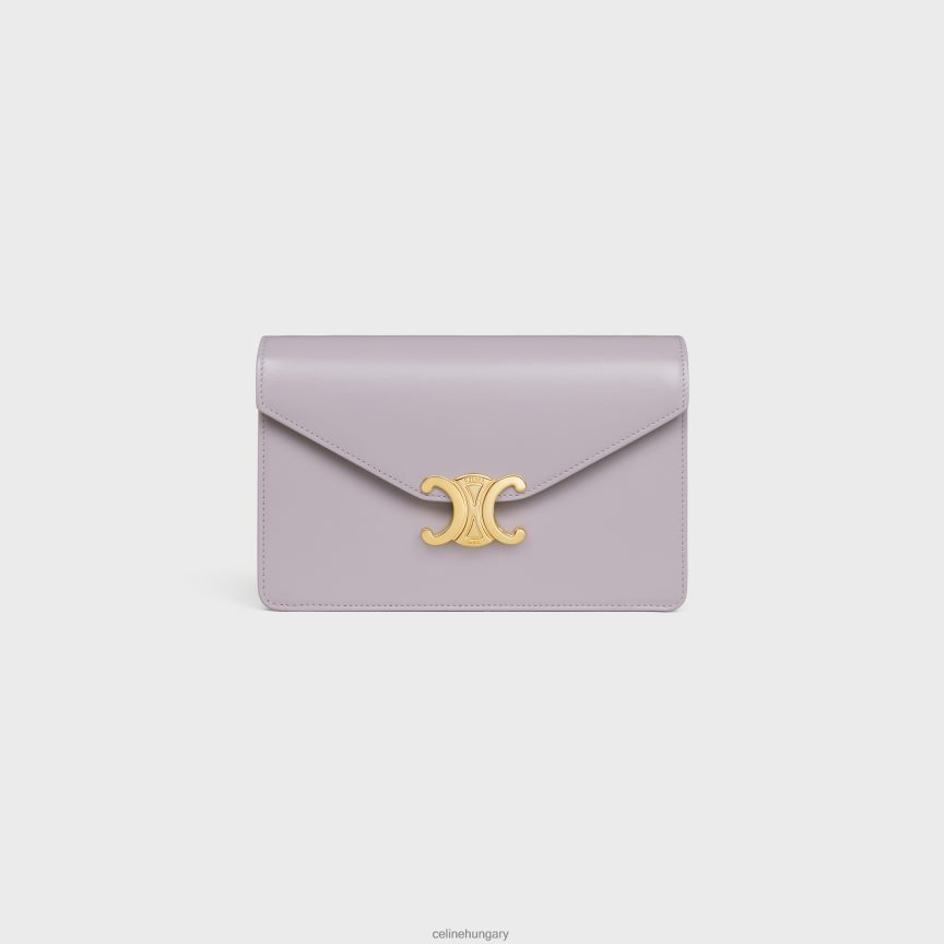 kiegészítők CELINE pénztárca láncon margó fényes borjúbőrből világos lila nők J6P488354