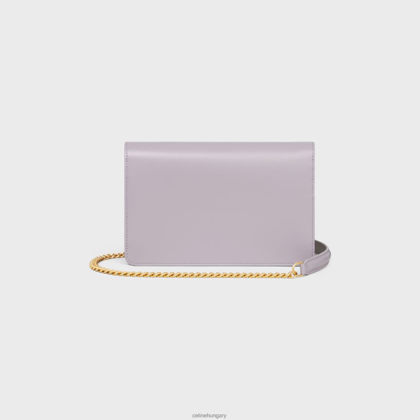 kiegészítők CELINE pénztárca láncon margó fényes borjúbőrből világos lila nők J6P488354