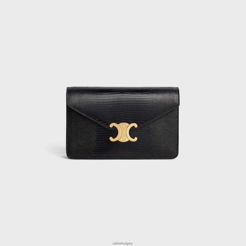 kiegészítők CELINE pénztárca láncon margó gyíkban fekete nők J6P488359