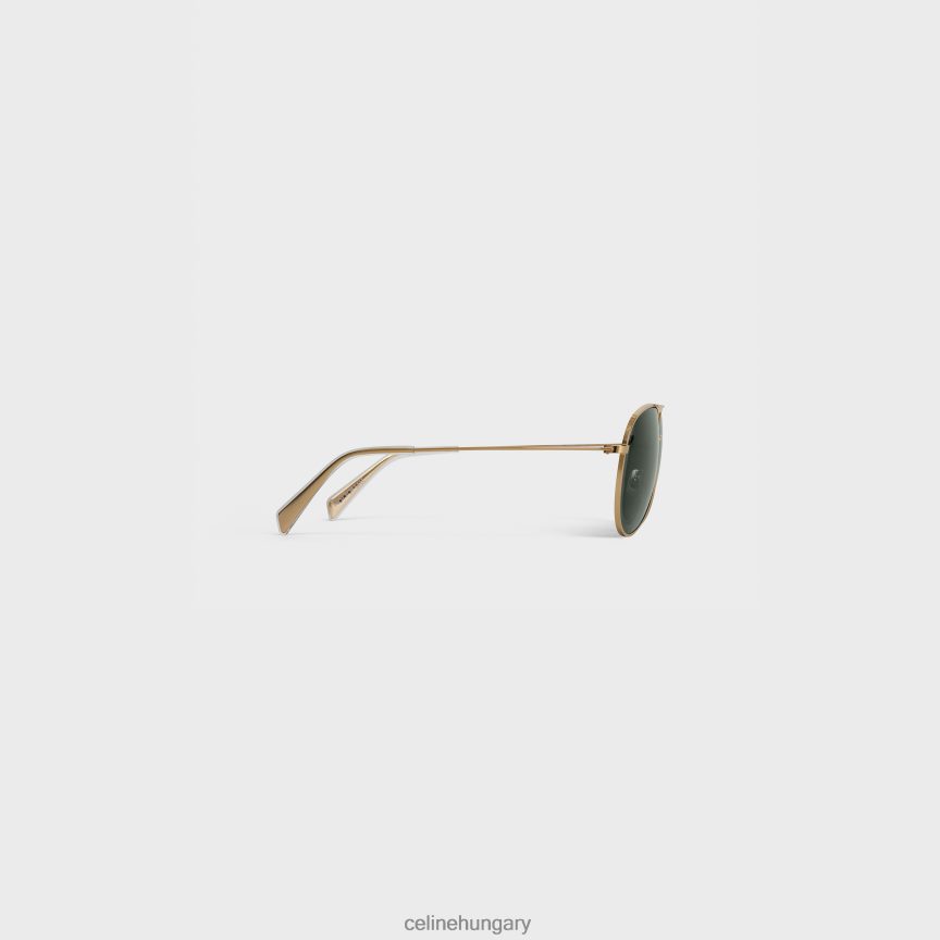 kiegészítők CELINE fém keret 02 fém napszemüveg ásványi üveg lencsékkel arany/zöld nők J6P4881124