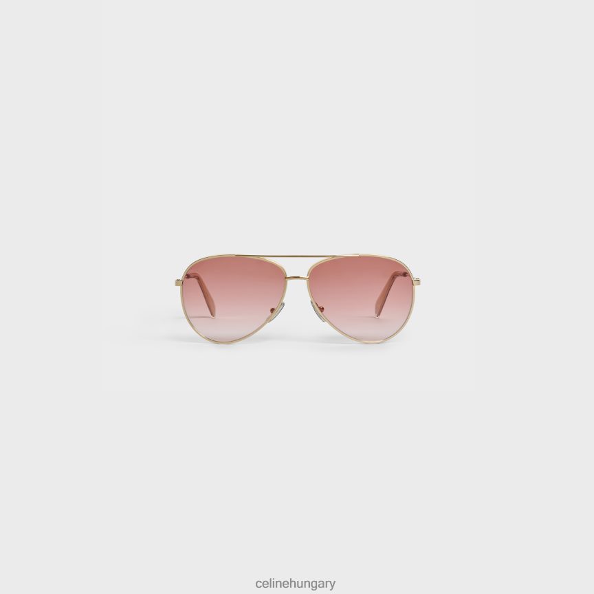 kiegészítők CELINE fém keret 02 napszemüveg fémben arany/gradiens rózsaszín nők J6P4881125