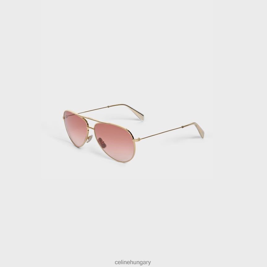 kiegészítők CELINE fém keret 02 napszemüveg fémben arany/gradiens rózsaszín nők J6P4881125