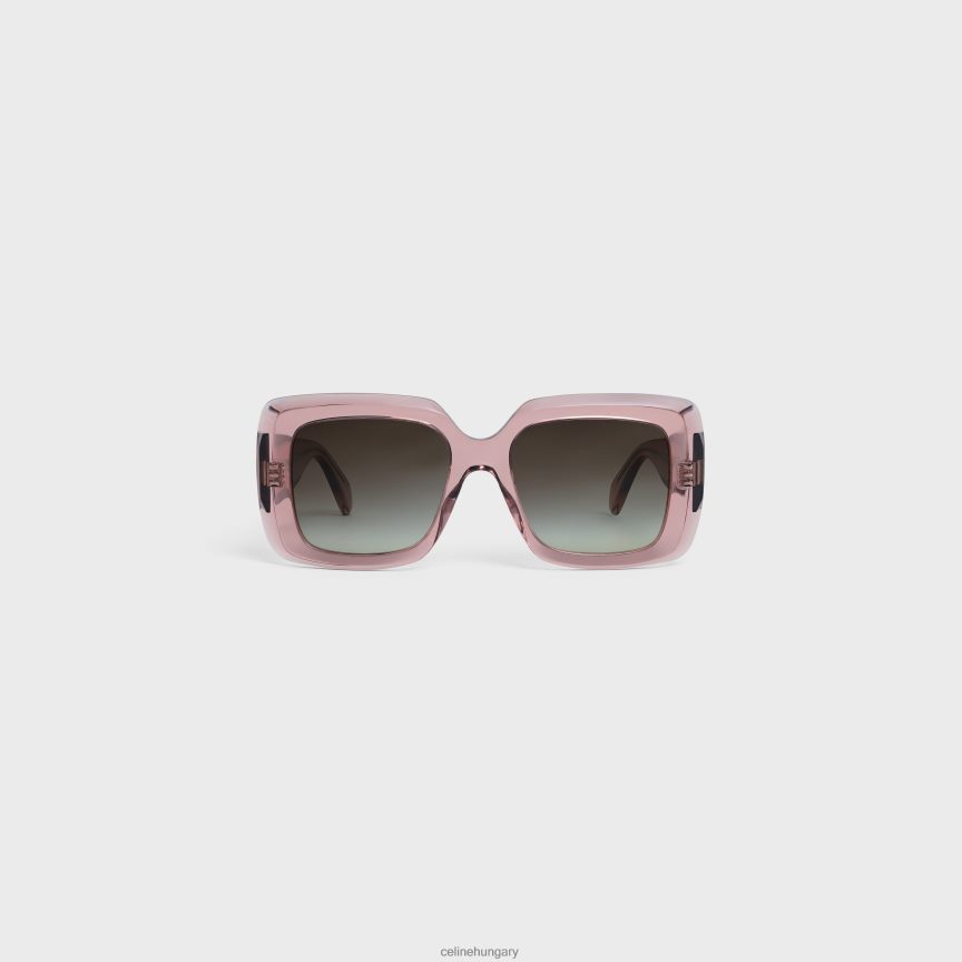 kiegészítők CELINE szögletes s263 napszemüveg acetátban átlátszó rózsa karamell nők J6P4881152