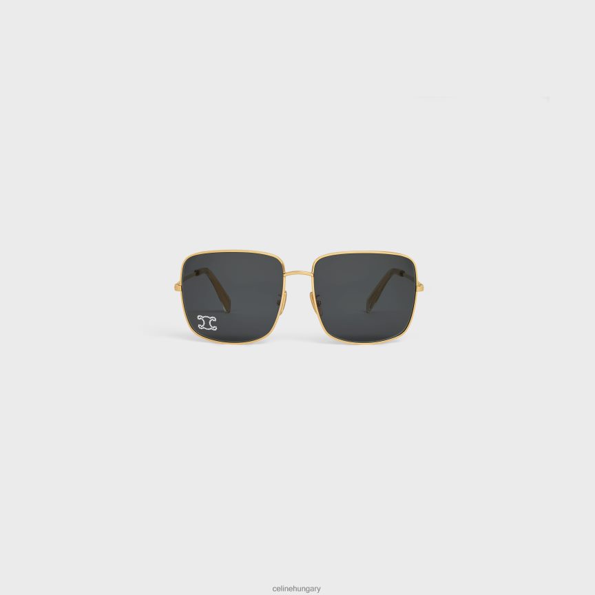 kiegészítők CELINE triomphe strassz 01 napszemüveg fémből, kristályokkal arany/füst nők J6P4881120