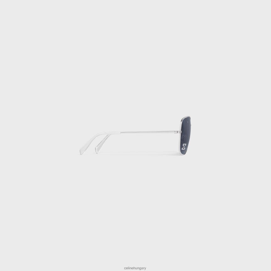 kiegészítők CELINE triomphe strassz 01 napszemüveg fémből, kristályokkal ezüstszürke nők J6P4881121