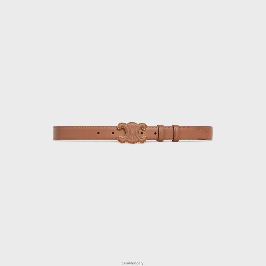 kiegészítők CELINE közepes cuir triomphe öv taurillon bőrből bronz nők J6P4881094