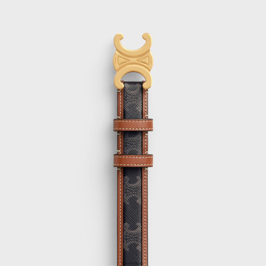 kiegészítők CELINE közepes diadalöv diadalvászonból és borjúbőrből Cser nők J6P4881070