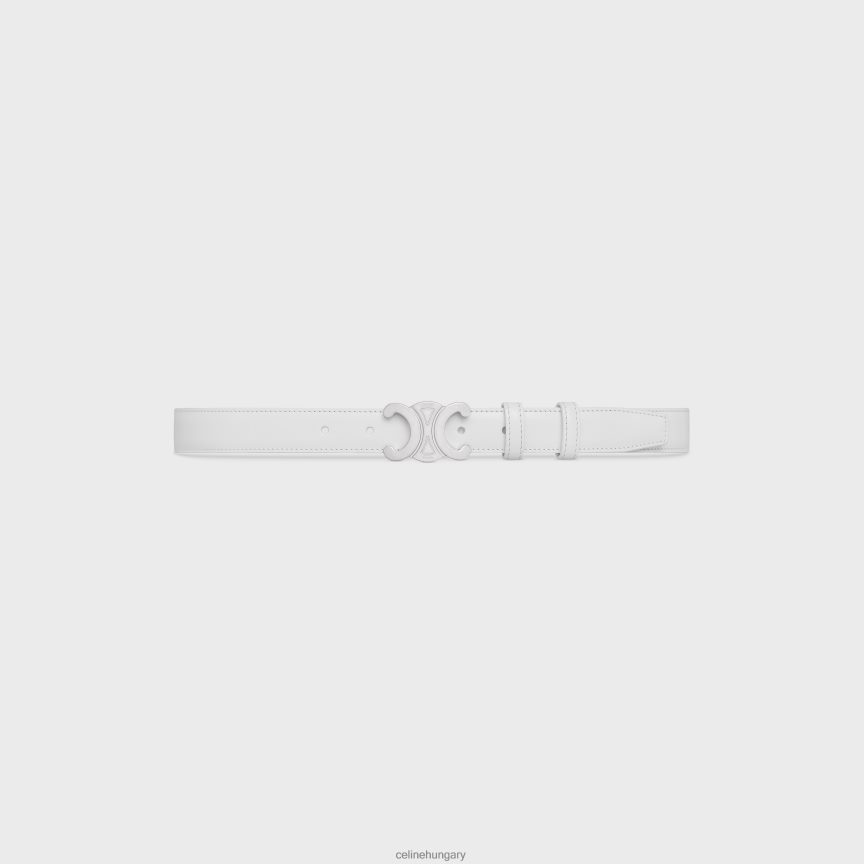 kiegészítők CELINE közepes triomphe öv taurillon bőrből blanc de blanc nők J6P4881018