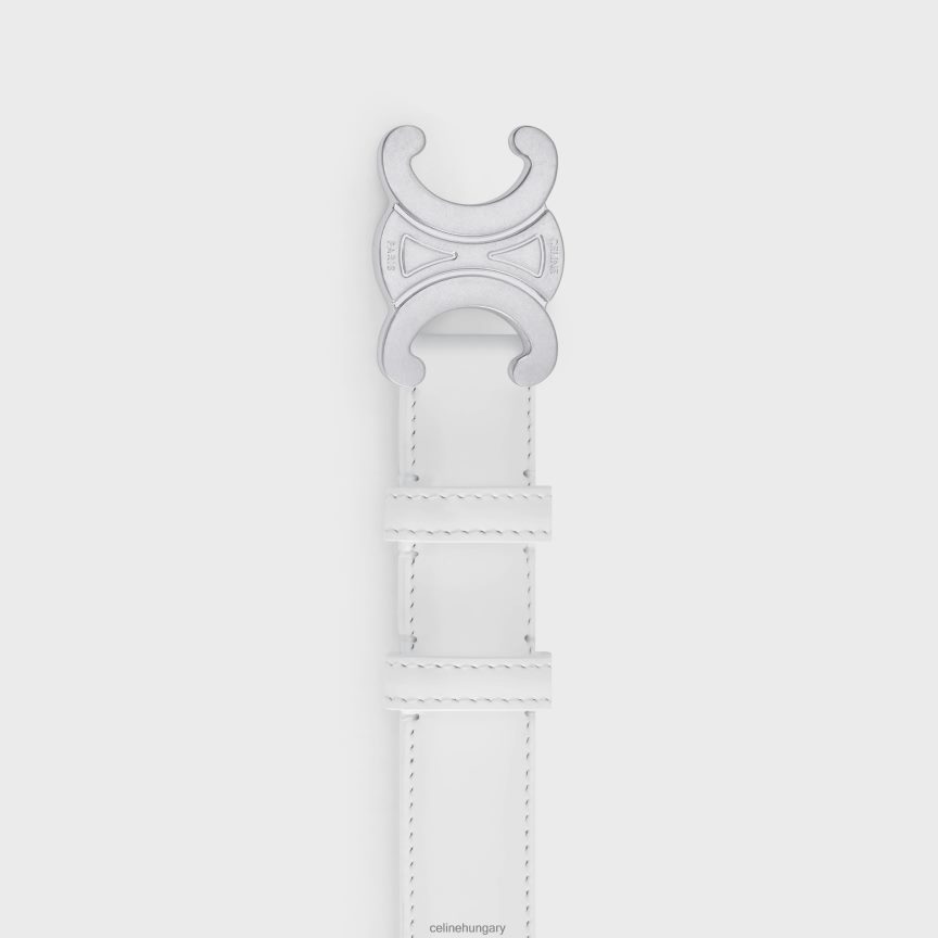 kiegészítők CELINE közepes triomphe öv taurillon bőrből blanc de blanc nők J6P4881018