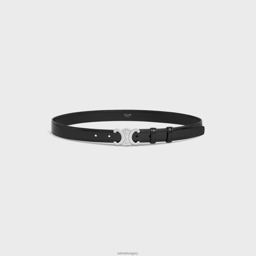 kiegészítők CELINE közepes triomphe öv taurillon bőrből fekete nők J6P4881060