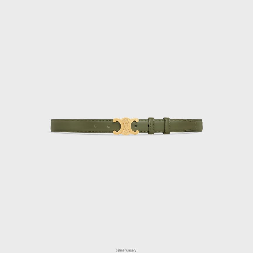 kiegészítők CELINE közepes triomphe öv taurillon bőrből sötét olajbogyó nők J6P4881019