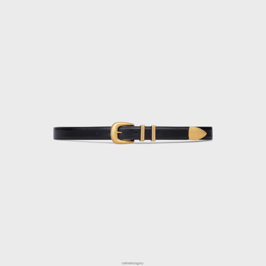 kiegészítők CELINE közepes western öv taurillon bőrből fekete nők J6P4881084
