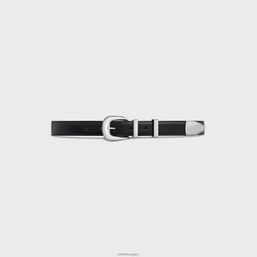 kiegészítők CELINE közepes western öv taurillon bőrből fekete nők J6P4881085