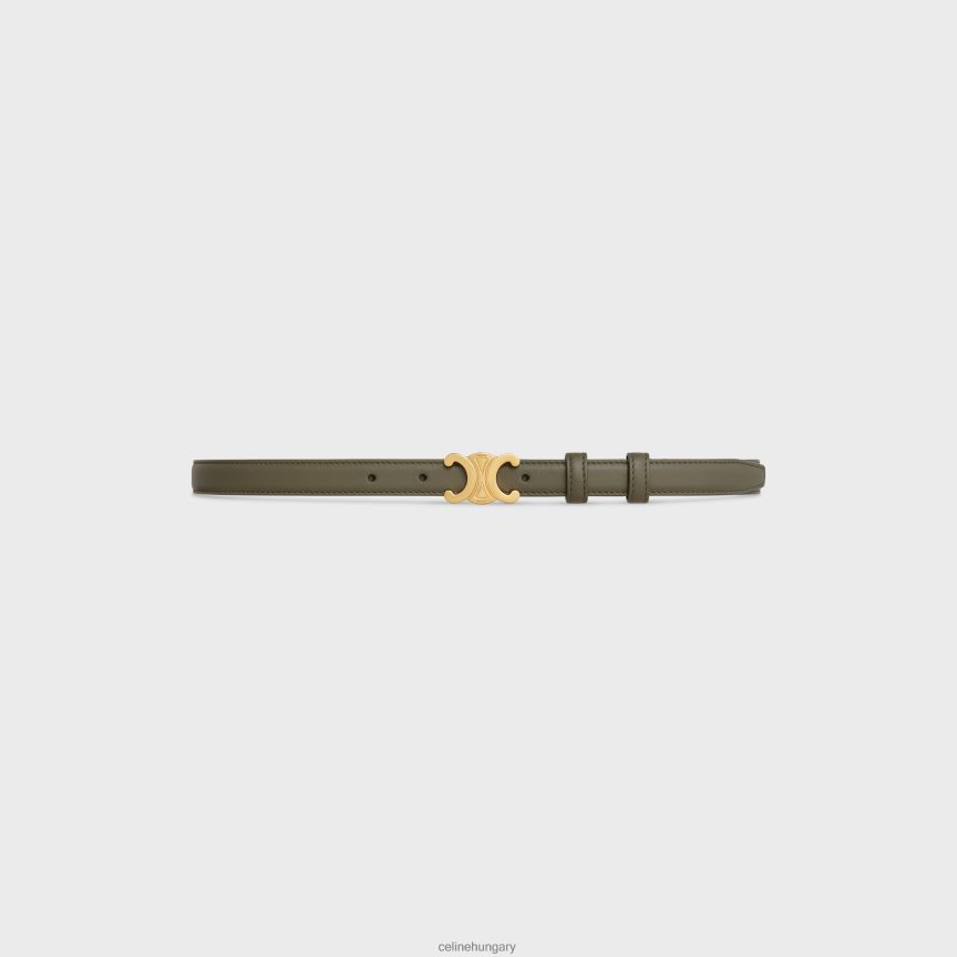 kiegészítők CELINE kis diadalöv sima borjúbőrből sötét olajbogyó nők J6P4881073