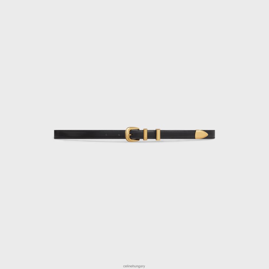kiegészítők CELINE kis nyugati öv taurillon bőrből fekete nők J6P4881028