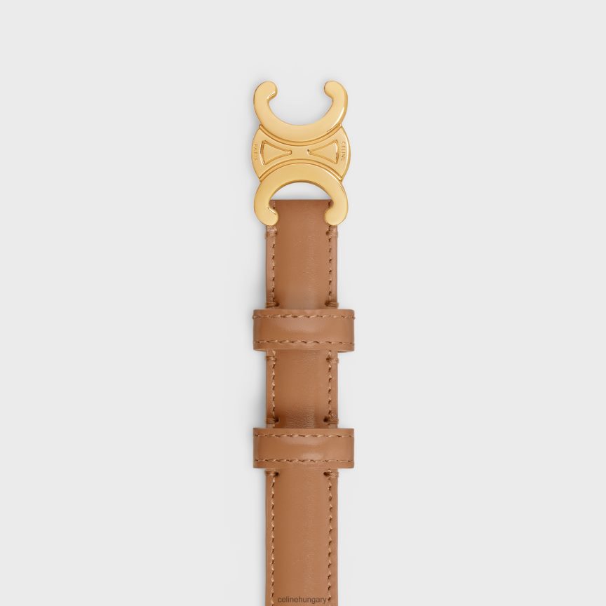 kiegészítők CELINE kis triomphe öv taurillon bőrből bronz nők J6P4881075