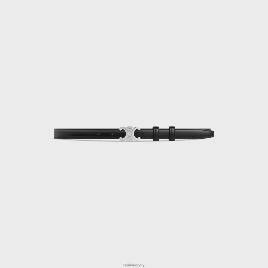 kiegészítők CELINE kis triomphe öv taurillon bőrből fekete nők J6P4881071