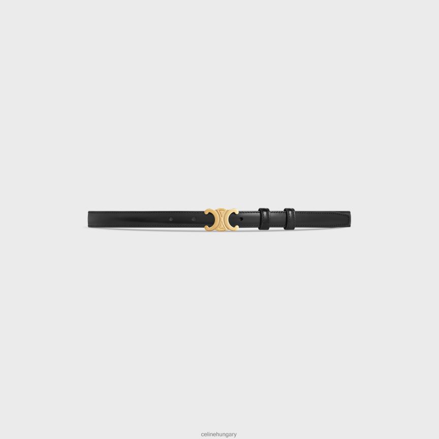 kiegészítők CELINE kis triomphe öv taurillon bőrből fekete nők J6P4881077