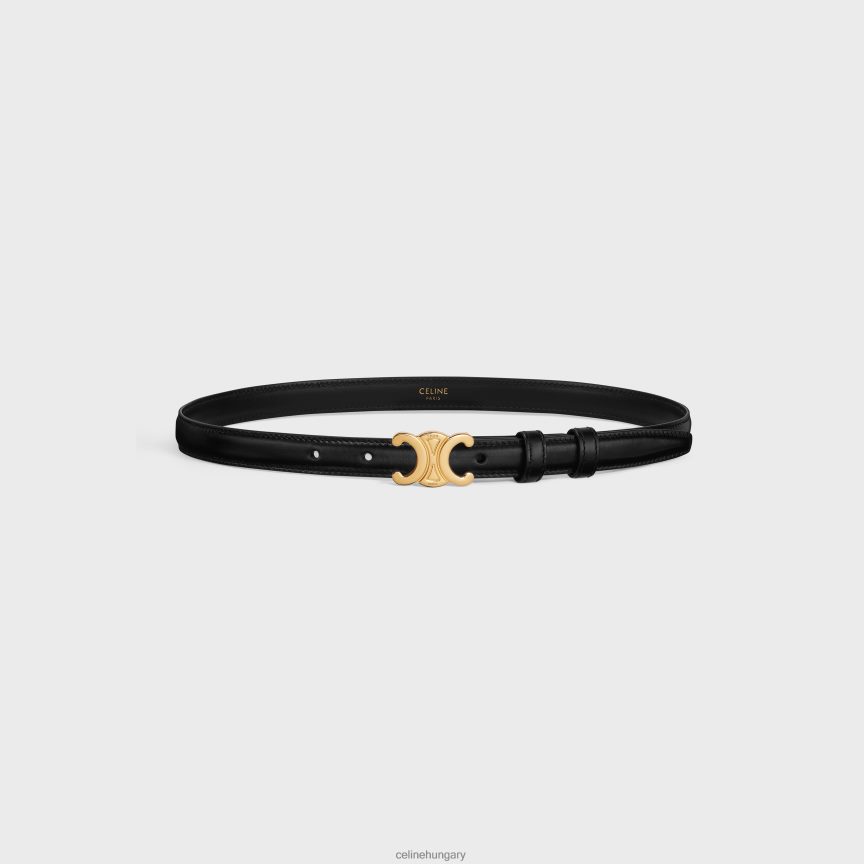 kiegészítők CELINE kis triomphe öv taurillon bőrből fekete nők J6P4881077