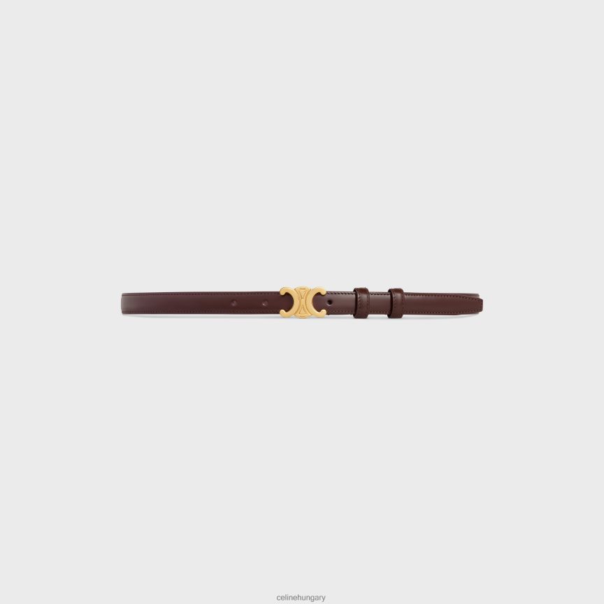 kiegészítők CELINE kis triomphe öv taurillon bőrből gesztenye nők J6P4881072