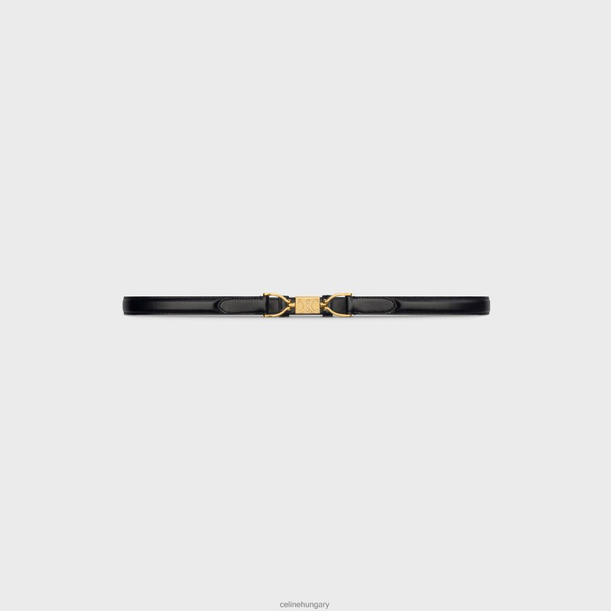 kiegészítők CELINE kisméretű triomphe öv taurillon bőrből fekete nők J6P4881097