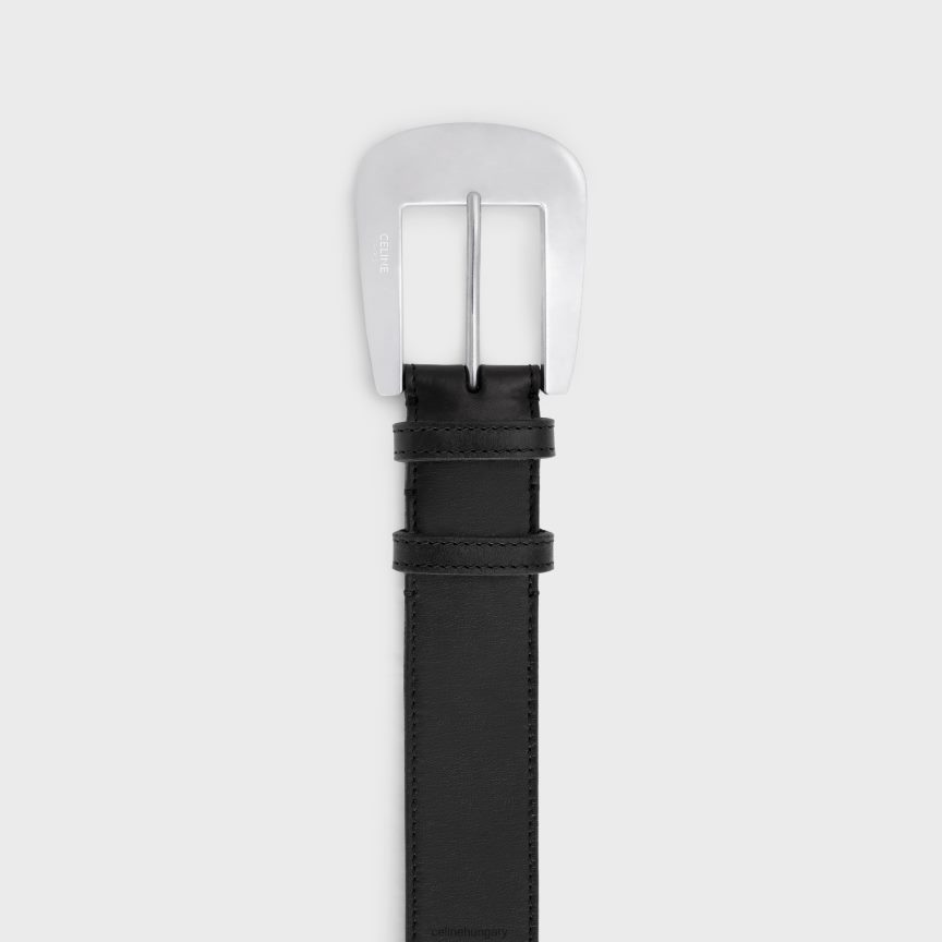 kiegészítők CELINE nagy marco öv vintage borjúbőrből fekete nők J6P4881016