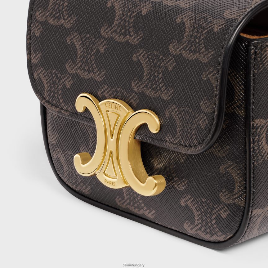 kiegészítők CELINE övtáska triomphe öv triomphe vászonból és borjúbőrből Cser nők J6P4881096