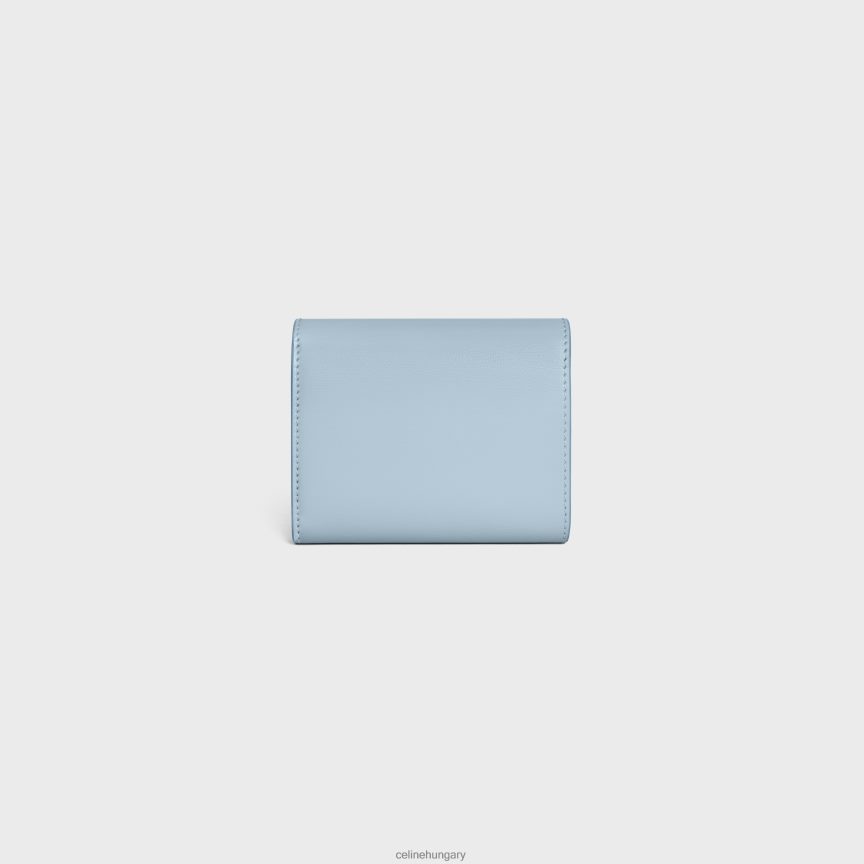 kiegészítők CELINE csillogó borjúbőrből készült kis pénztárca diadal Halványkék nők J6P488413