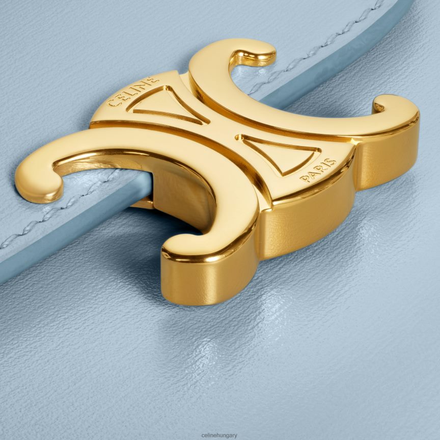 kiegészítők CELINE csillogó borjúbőrből készült kis pénztárca diadal Halványkék nők J6P488413