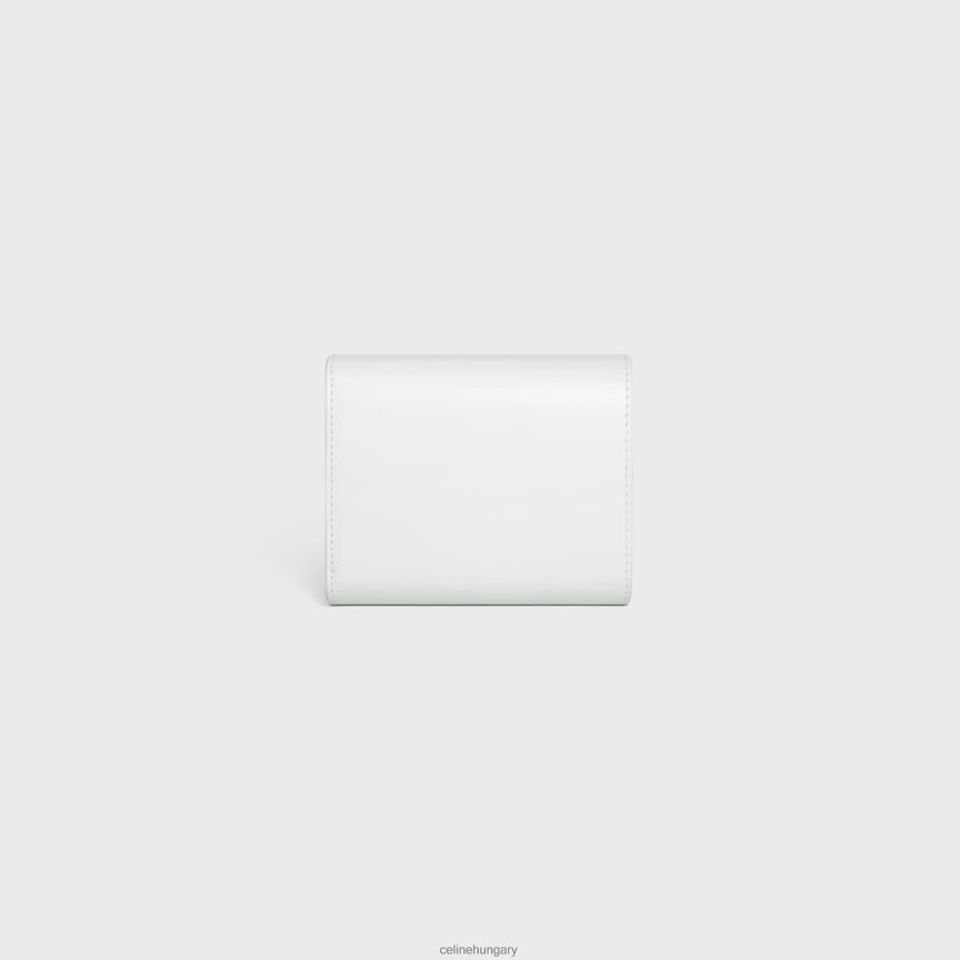 kiegészítők CELINE csillogó borjúbőrből készült kis pénztárca diadal blanc de blanc nők J6P488400