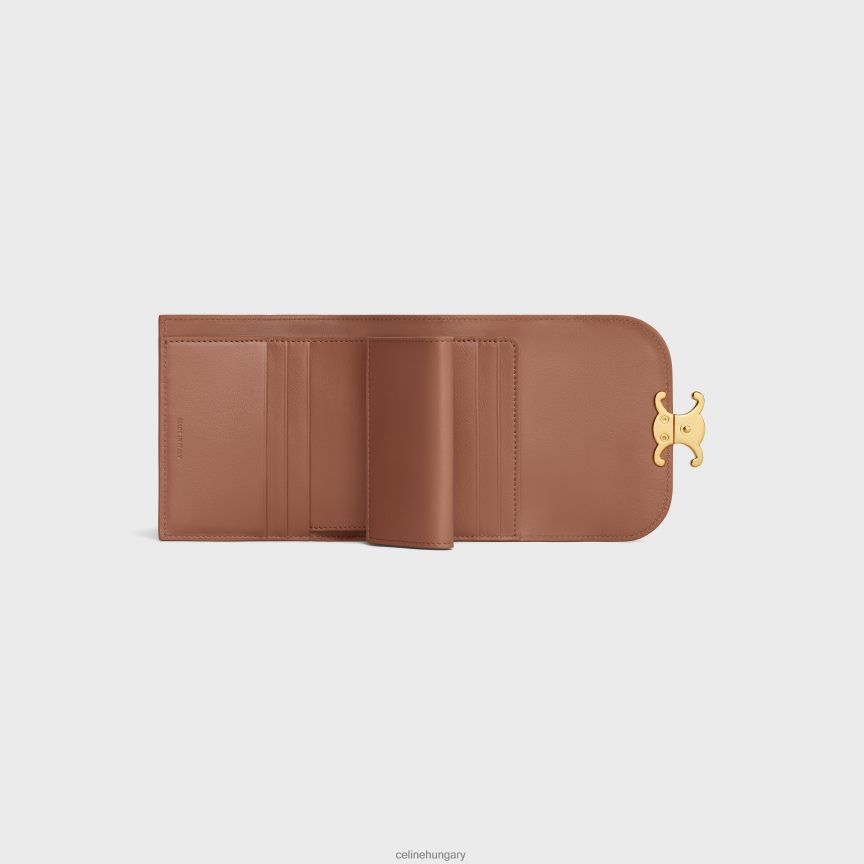 kiegészítők CELINE csillogó borjúbőrből készült kis pénztárca diadal bronz nők J6P488460