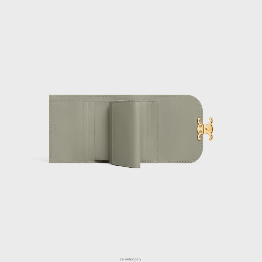 kiegészítők CELINE csillogó borjúbőrből készült kis pénztárca diadal zöld agyag nők J6P488456