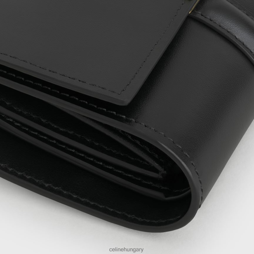 kiegészítők CELINE kis háromrészes pénztárca 16 fényes borjúbőrből fekete nők J6P488466