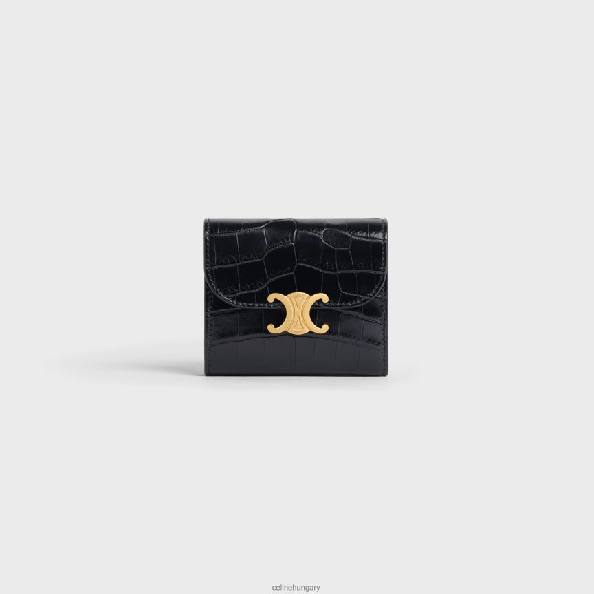 kiegészítők CELINE kis pénztárca diadal a niloticus krokodilban fekete nők J6P488464