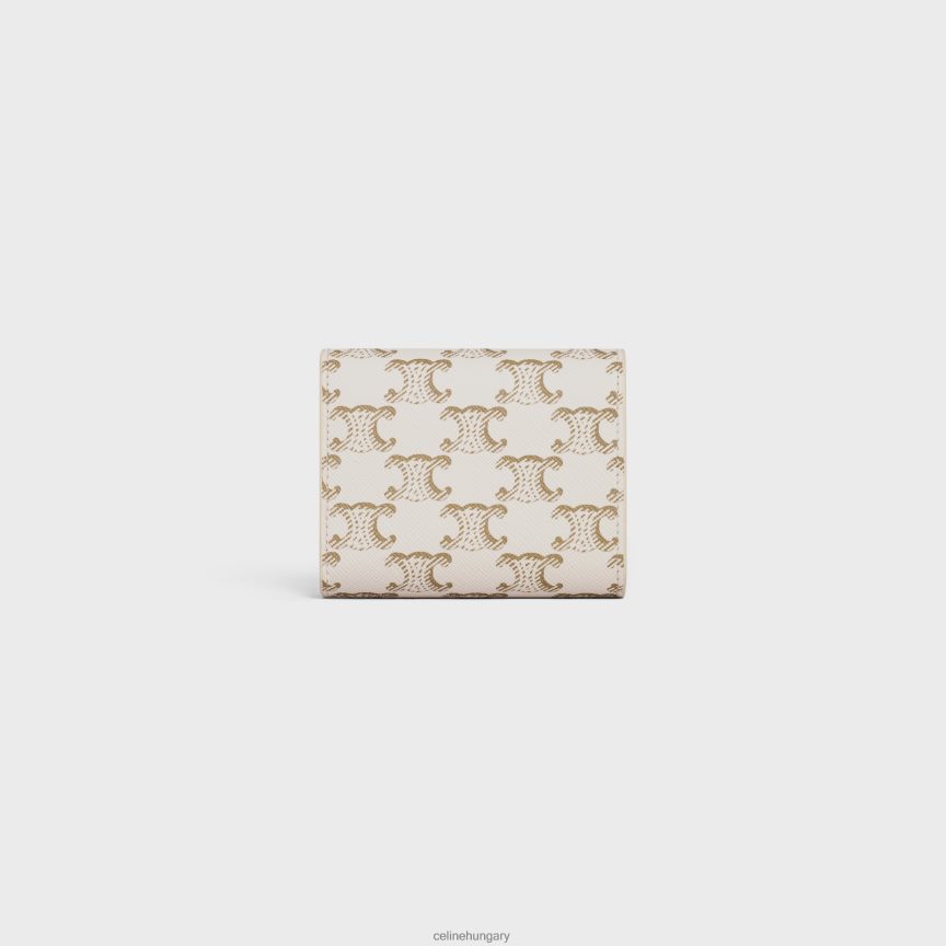 kiegészítők CELINE kis pénztárca triumph triomphe vászonban fehér/barna nők J6P488457