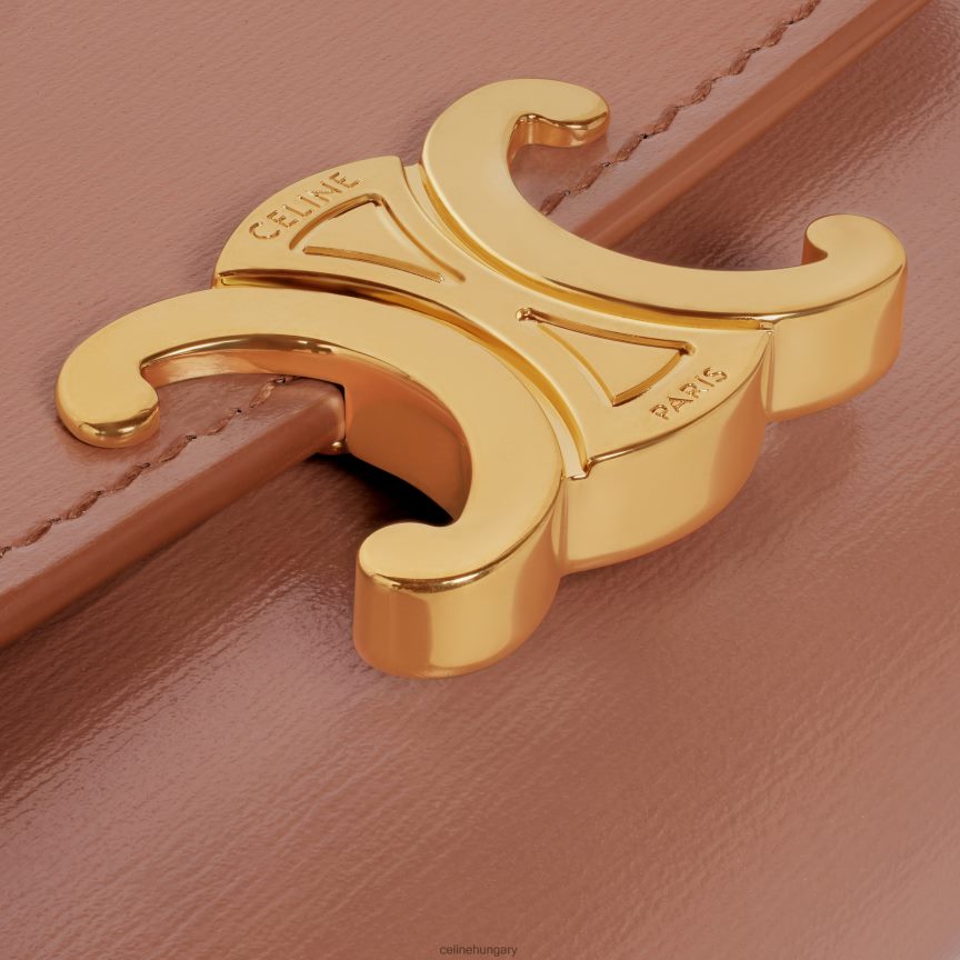 kiegészítők CELINE kompakt pénztárca érme triumfával fényes borjúbőrből bronz nők J6P488408