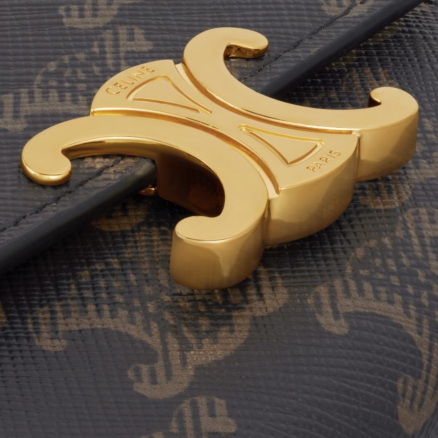 kiegészítők CELINE kompakt pénztárca érme triumfával, triumph vászonban Cser nők J6P488465