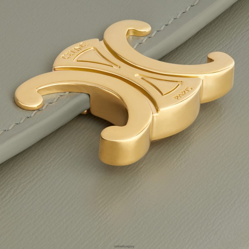 kiegészítők CELINE nagy pénztárca diadal fényes borjúbőrből zöld agyag nők J6P488443