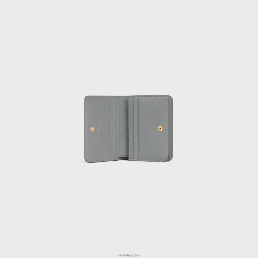kiegészítők CELINE triomphe kompakt pénztárca fényes borjúbőrből cink nők J6P488405
