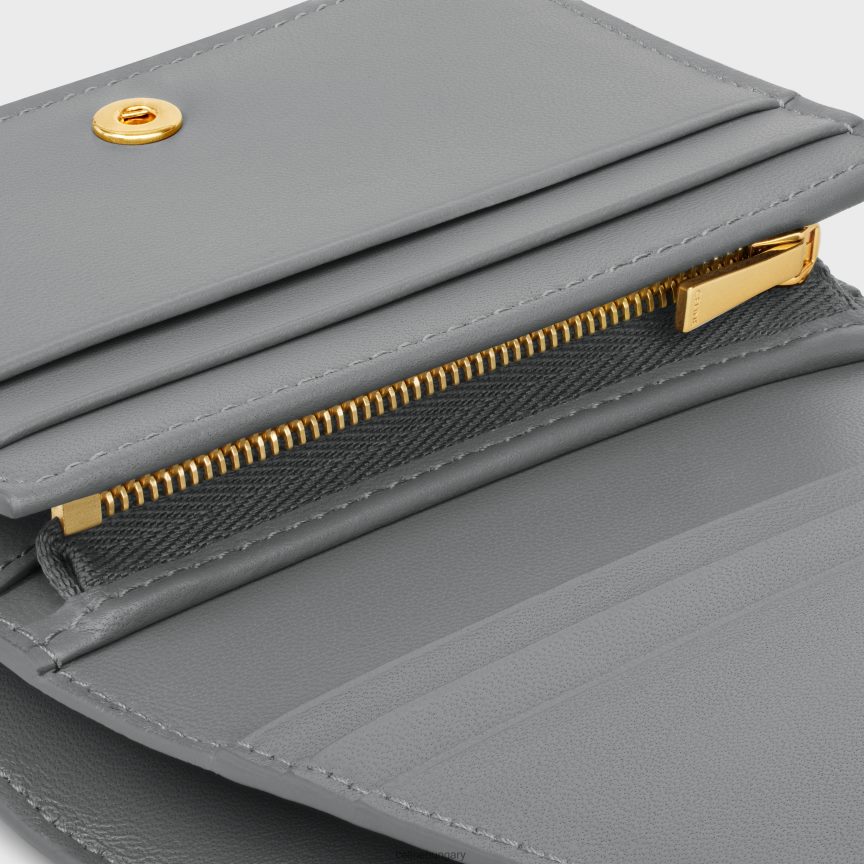 kiegészítők CELINE triomphe kompakt pénztárca fényes borjúbőrből cink nők J6P488405