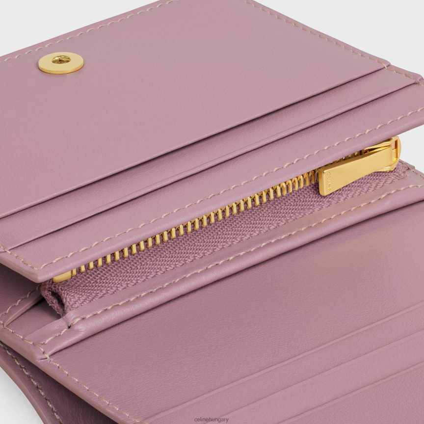 kiegészítők CELINE triomphe kompakt pénztárca fényes borjúbőrből virágszirom nők J6P488448