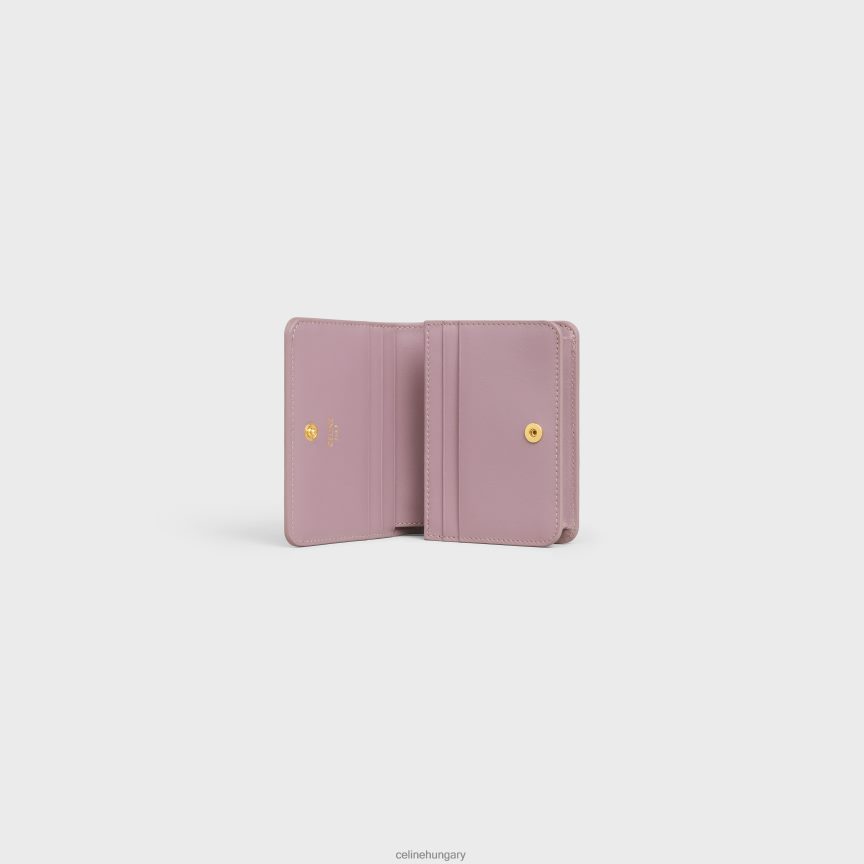 kiegészítők CELINE triomphe kompakt pénztárca fényes borjúbőrből virágszirom nők J6P488448