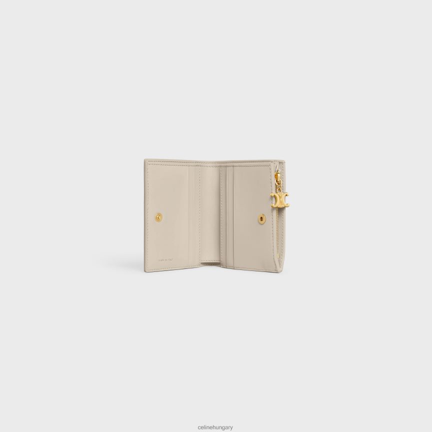 kiegészítők CELINE triomphe kompakt pénztárca triomphe bűbáj fényes borjúbőrből könnyű kő nők J6P488421